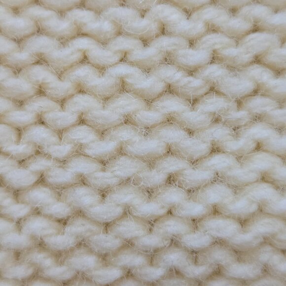 Cable Knit Ivory Scarf Wool Blend Oversized - Picture 7 of 9